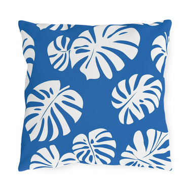 Monstera Marina Outdoor Throw Pillow